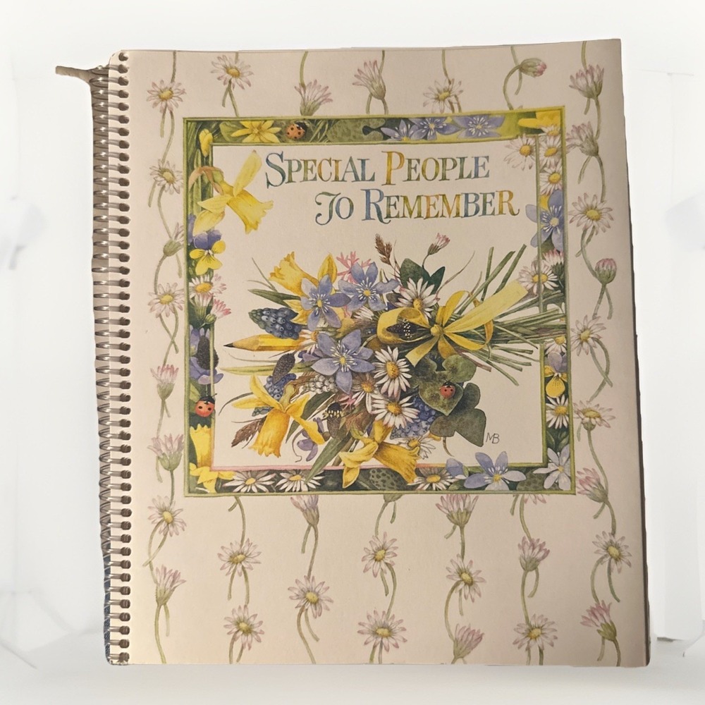 Marjolein Bastin birthday book organizer addresses Special People to Remember